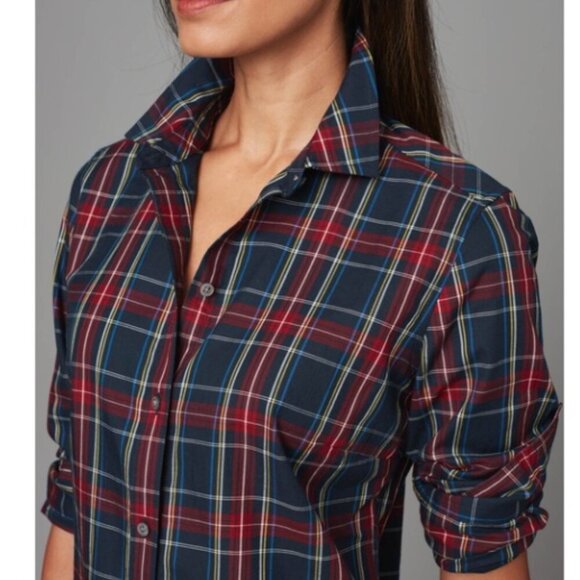 UNTUCKit for her Sadie Plaid Button Down Blouse Top Size 8 - Picture 2 of 7